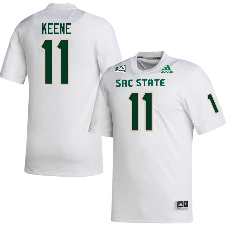 Sacramento State Hornets #11 Steven Keene College Football Jerseys Stitched-White